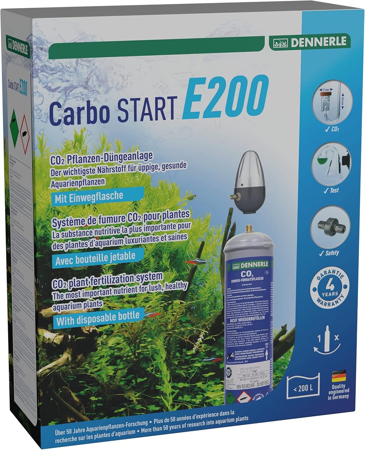 Test du kit CO2 jetable Dennerle Primus 160