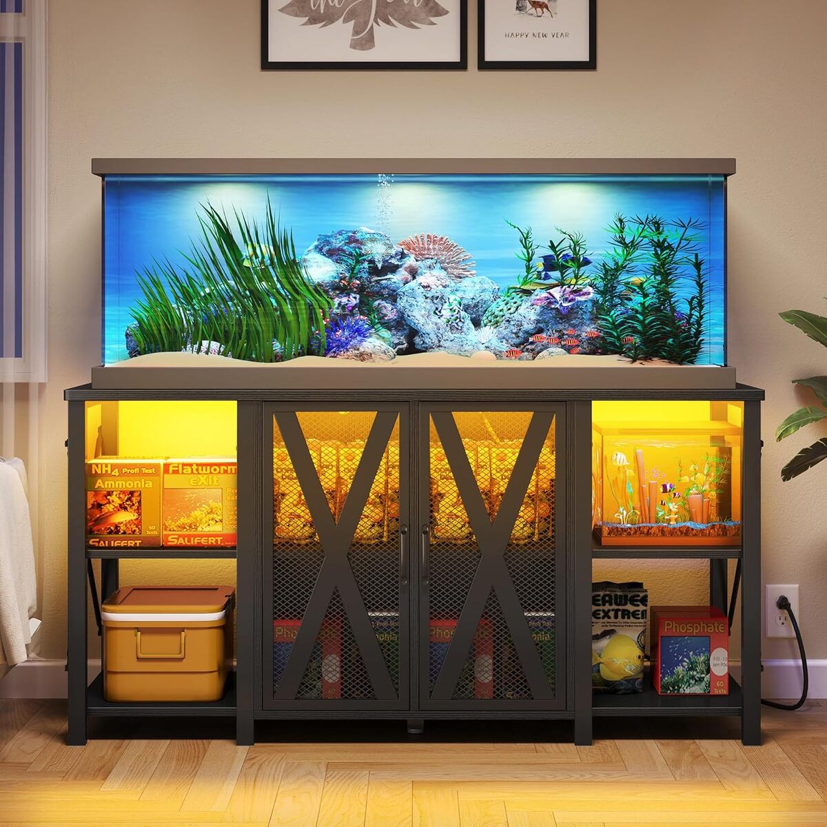 Test du meuble d'aquarium DWVO : polyvalence et robustesse en métal