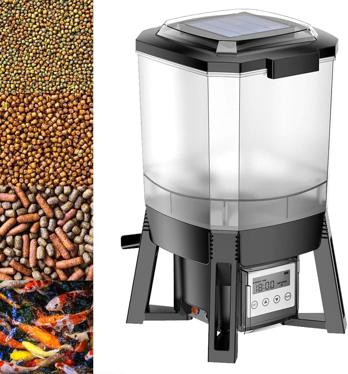 Test du distributeur automatique solaire WilTec CFF-206 : alimentation des poissons