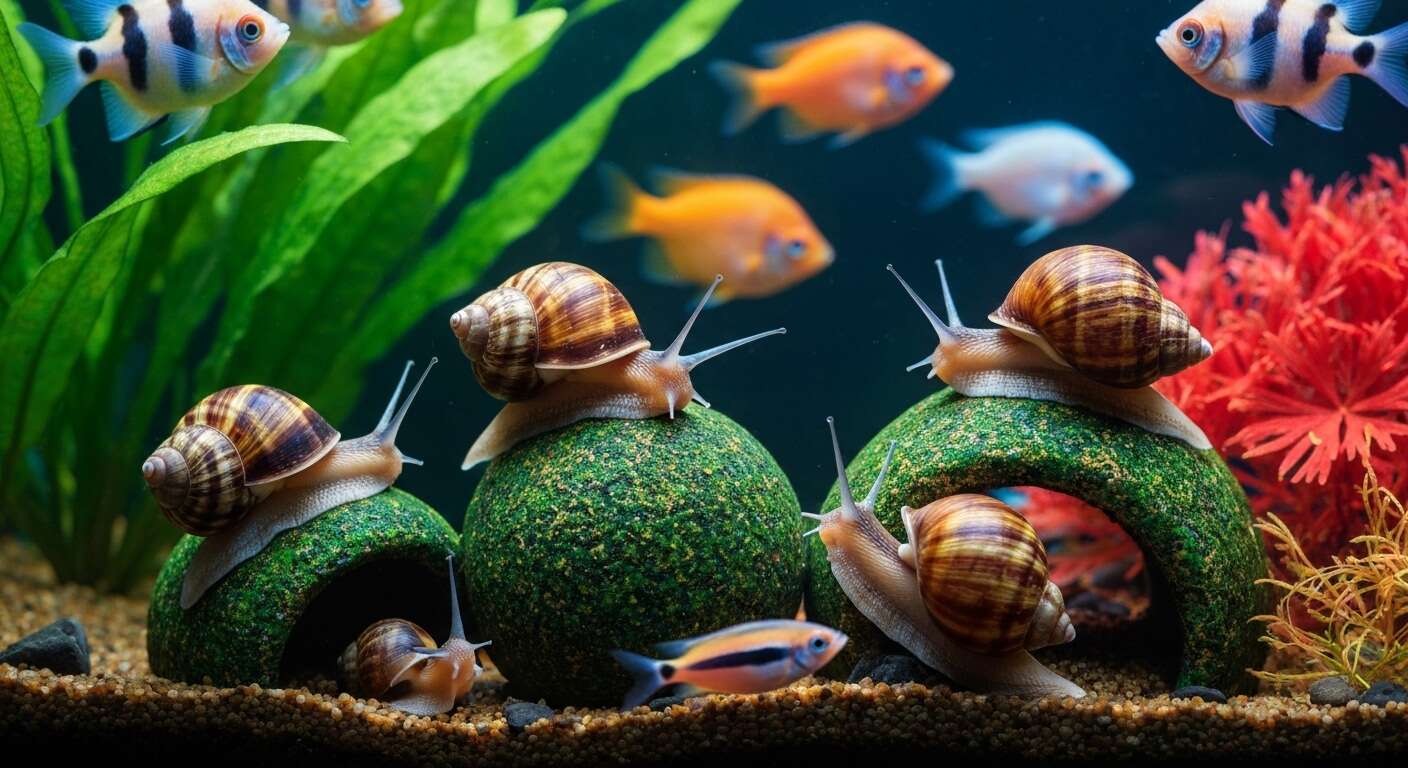 Escargots dans l'aquarium : utilité et gestion