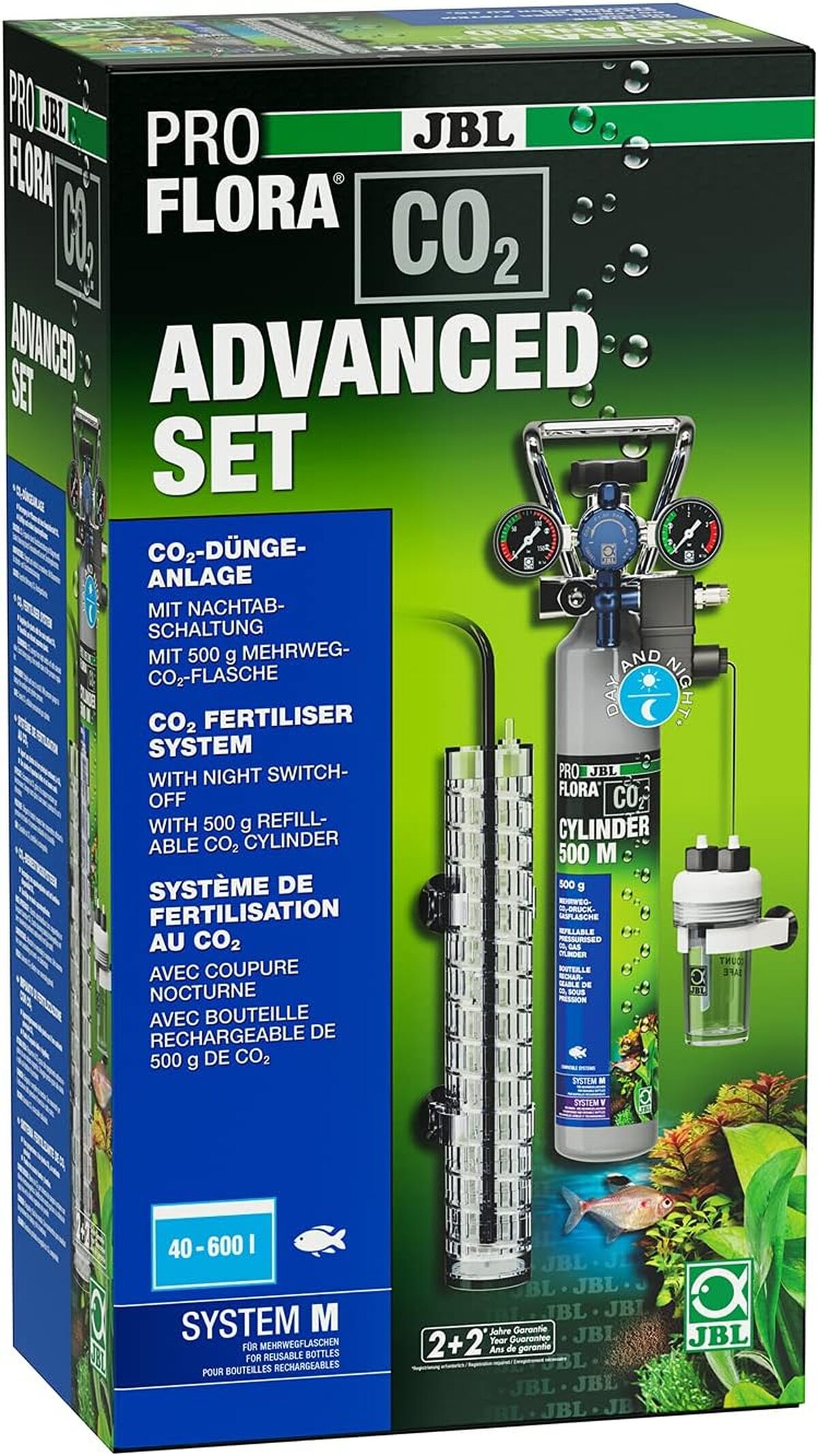 Test du JBL ProFlora CO2 Advanced Set M : fertilisation optimale pour 40-600 l