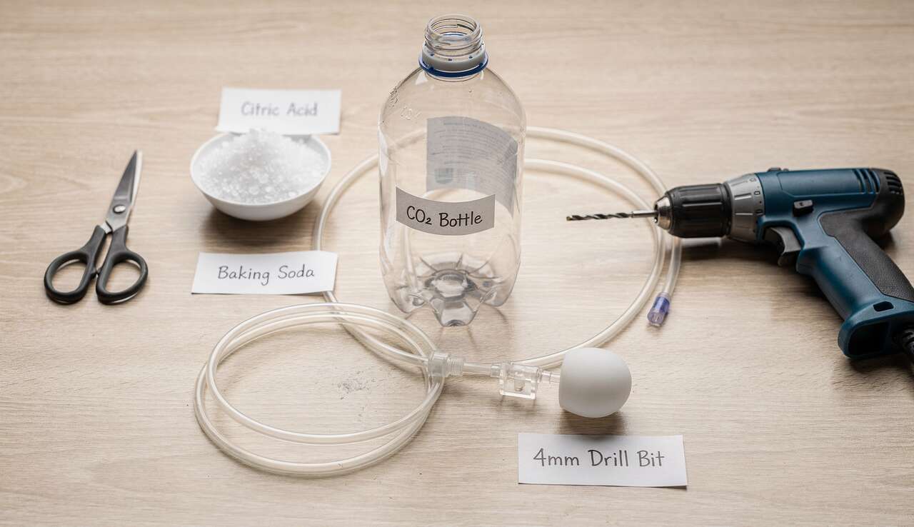 Recette : kit CO2 Artisanal avec Acide Citrique et Bicarbonate de Soude pour Aquarium