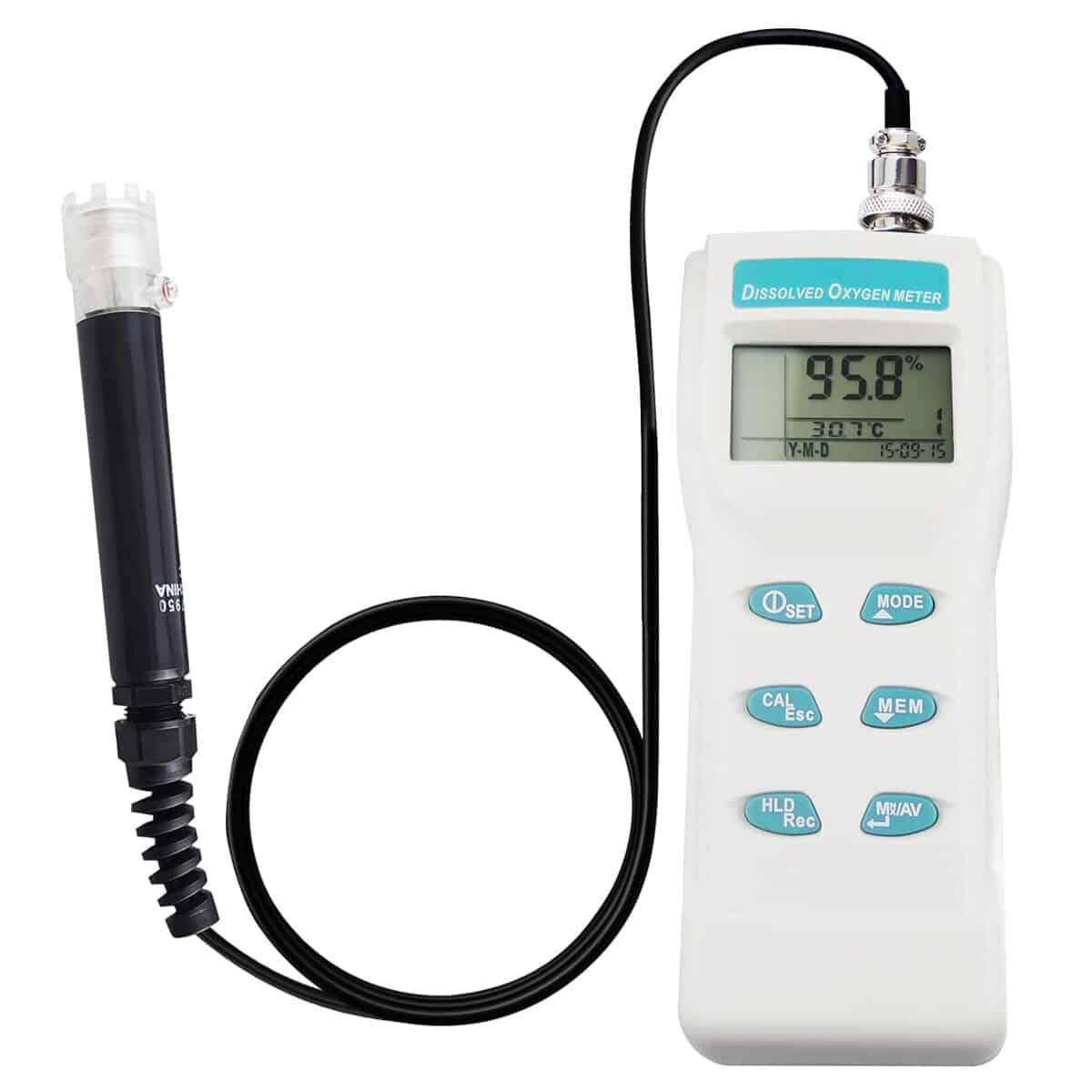 Test du testeur de température avec électrode d'oxygène pour aquarium