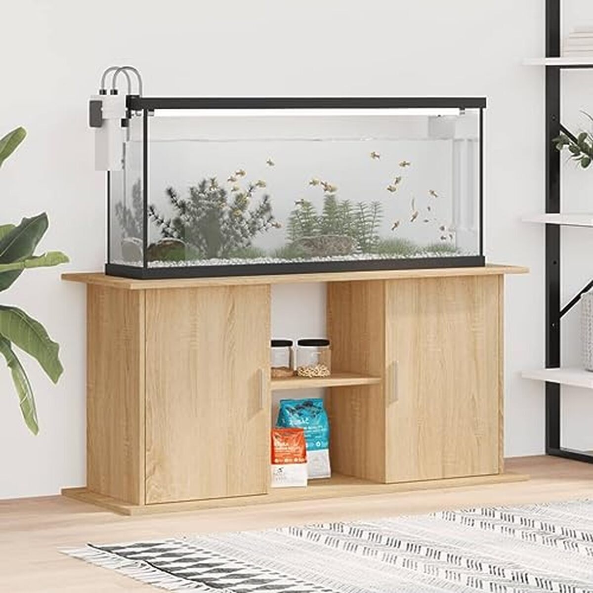 Support pour aquarium Homgoday chêne Sonoma 121x41x58 cm : test et avis