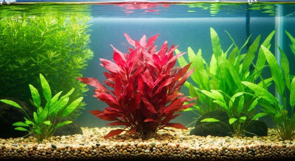 Plantes rouges pour aquarium : guide détaillé