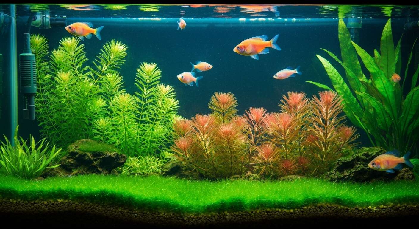 Diff&eacute;rents types d&rsquo;algues vertes en aquarium