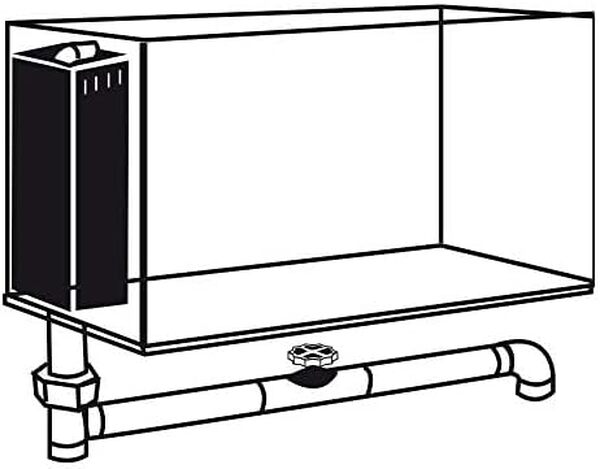 Amtra Sump - Cuve Technique Double Verre Brise-Bulles pour Filtration, avec Compartiment Osmose (15-18 L), 65 x 38 x 38 cm