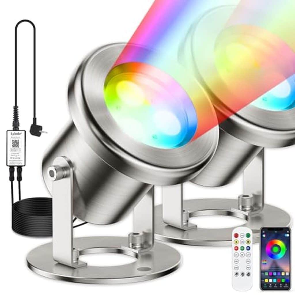 Test : spots immergés LyLmLe RGB 6W avec contrôle APP