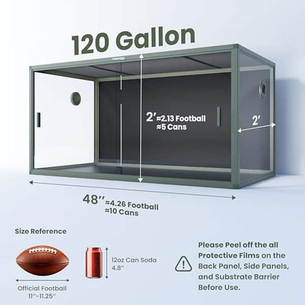 Découvrez notre test complet du réservoir Phailozoo avec porte coulissante, dimensions 121, 9 x 61 x 61 cm, idéal pour vos reptiles préférés. Guide d'achat et avis détaillés inclus.